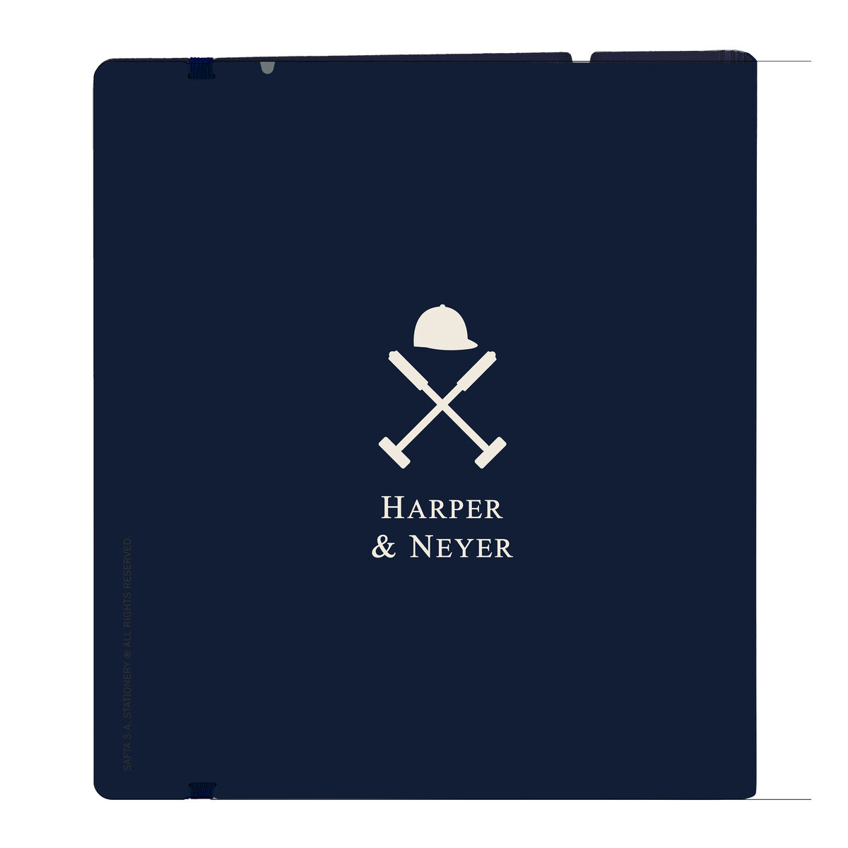 Pasta com argolas Harper & Neyer Azul Marinho 27 X 32 X 4 cm